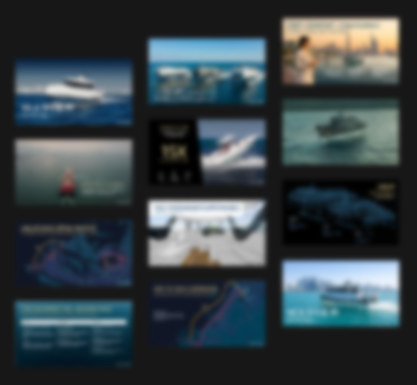 Blurred pitch deck slides from Navier presentations